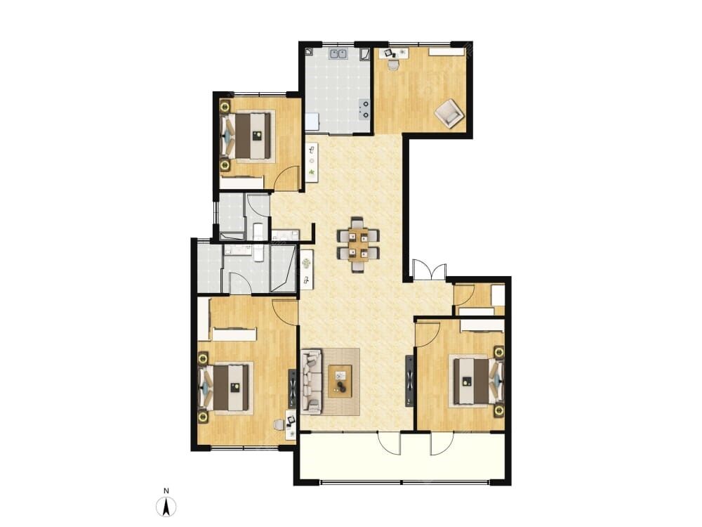 兴创沐春墅建面163户型图