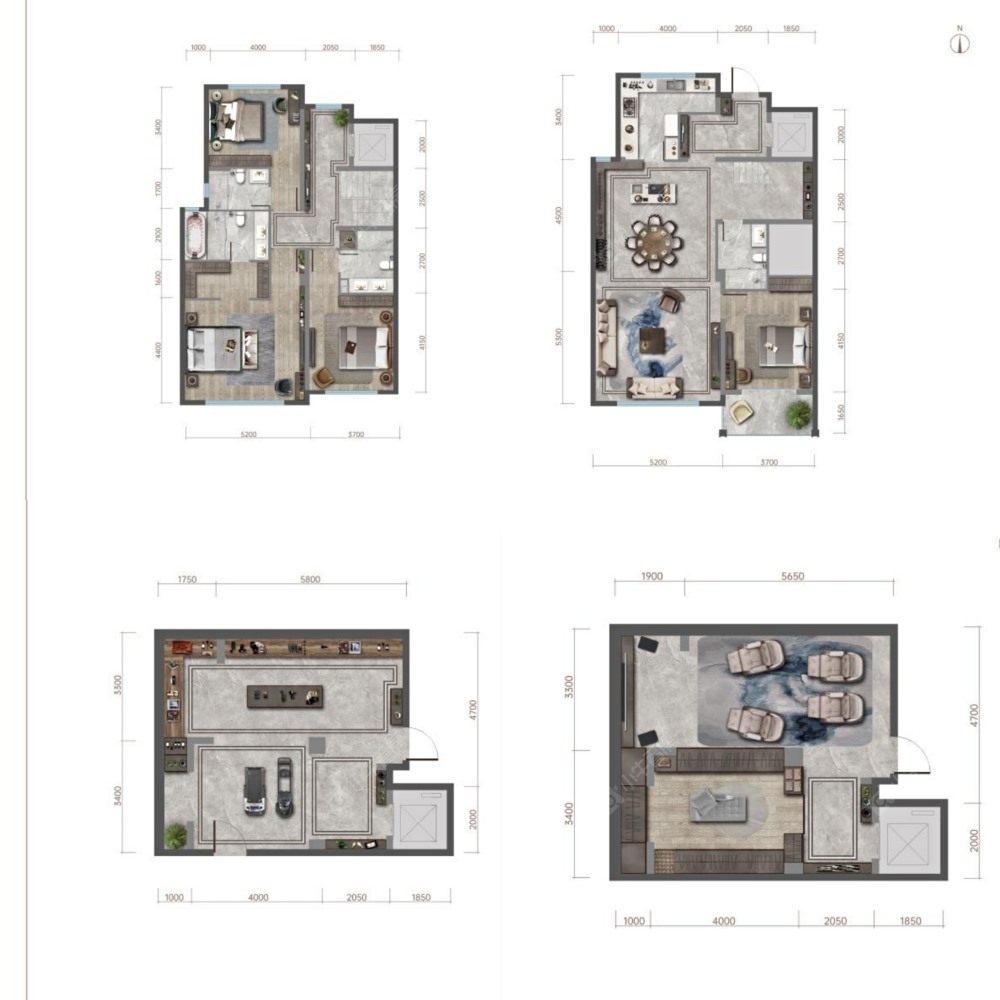 泷悦玖宸建面347户型图