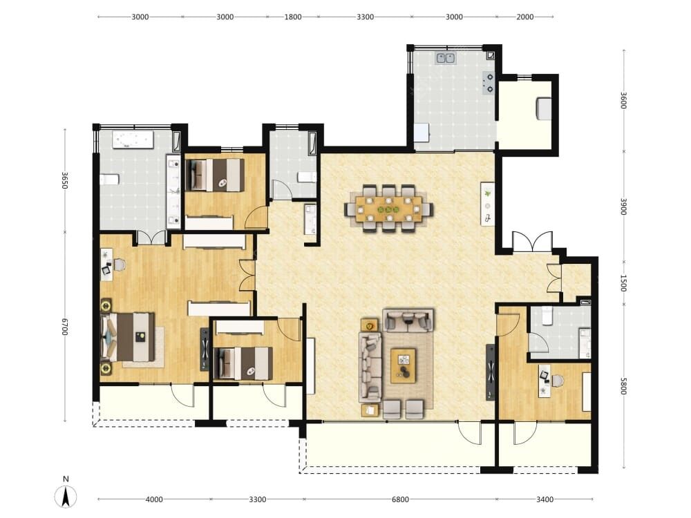 中建璞园PARK建面210户型图
