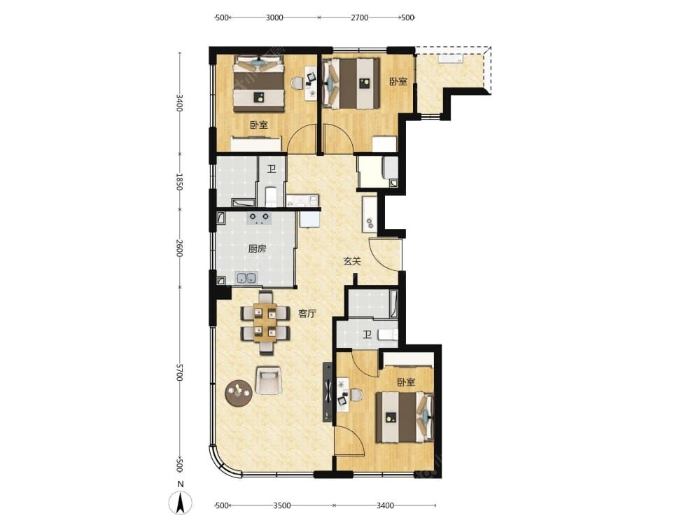 中建壹品·海宸元境建面99户型图