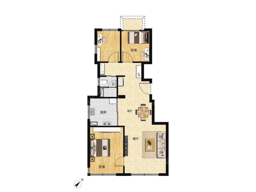 壹品兴创·元启建面82户型图