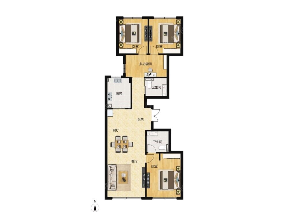 北京城建天坛府建面139户型图