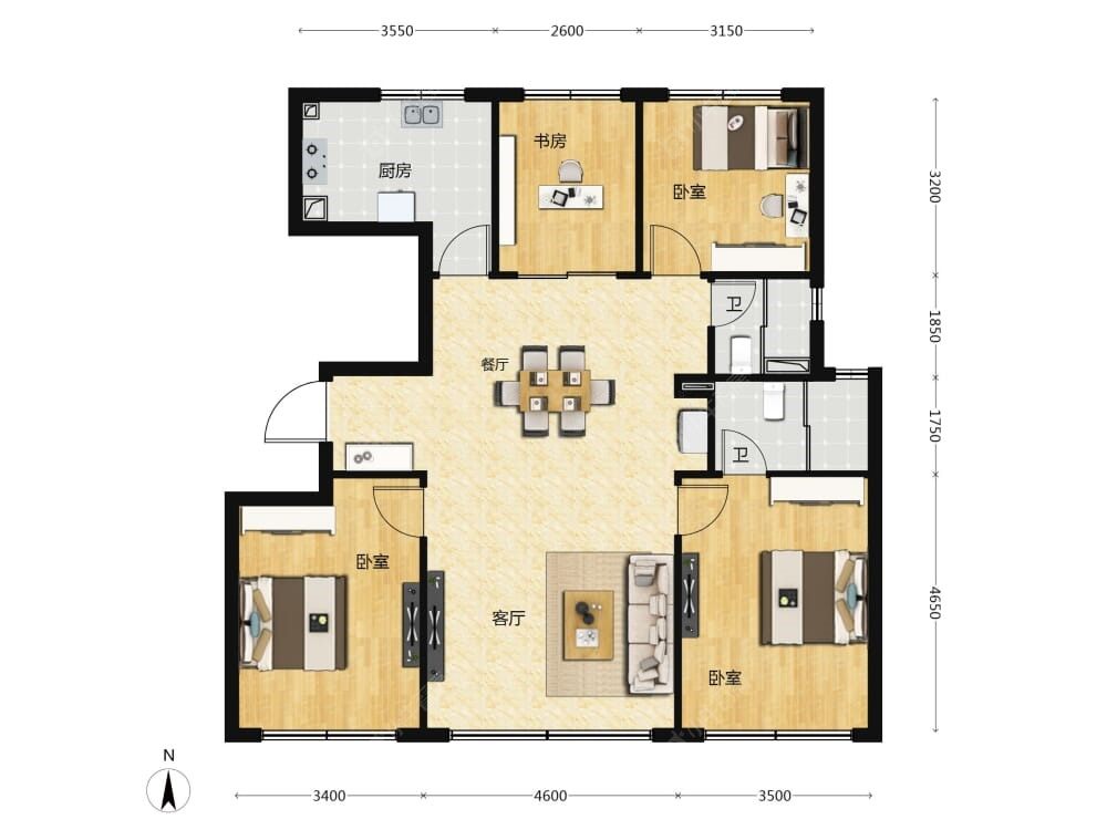 颐海澐颂建面137户型图