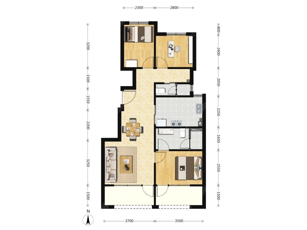 中建璞园建面88户型图