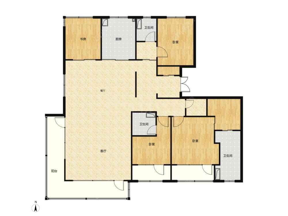 中海丰和叁號院建面262户型图
