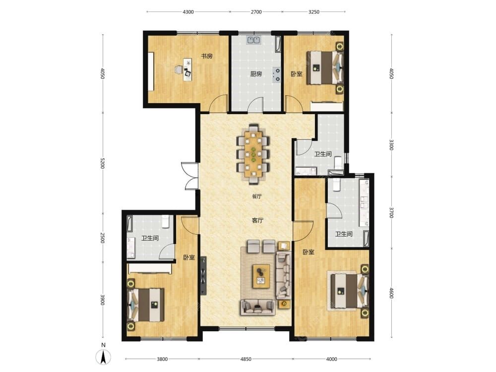 融创壹号院建面219户型图