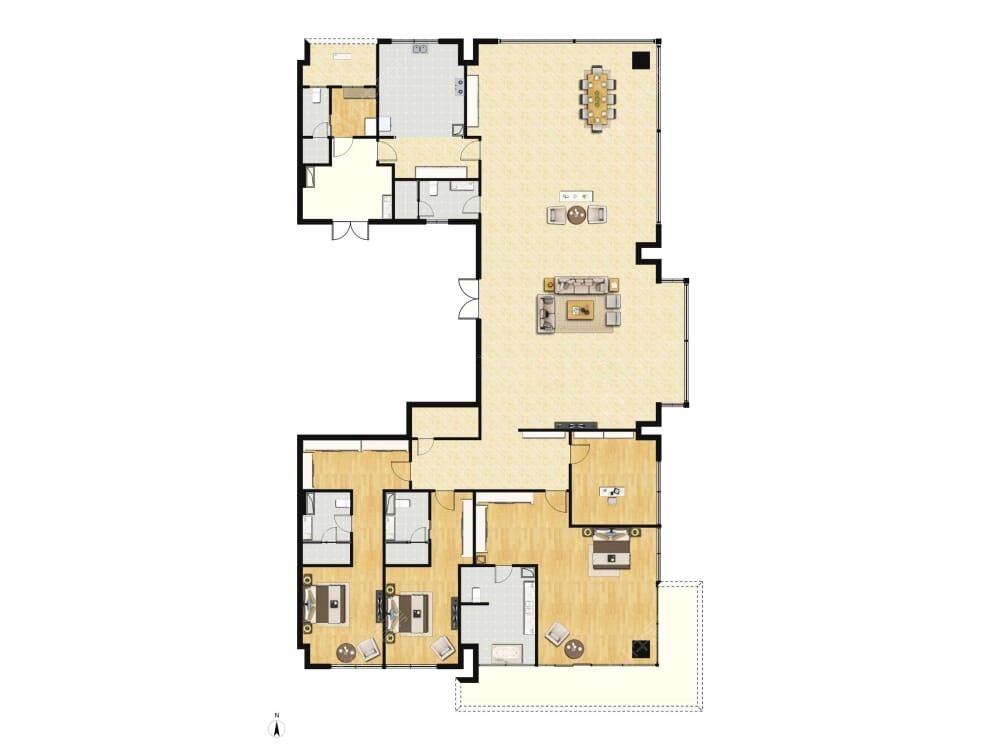 建国门9号建面406户型图