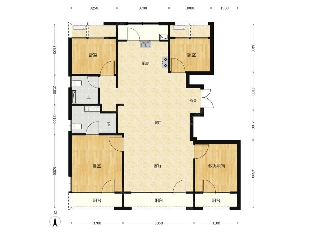 璞樾建面152户型图