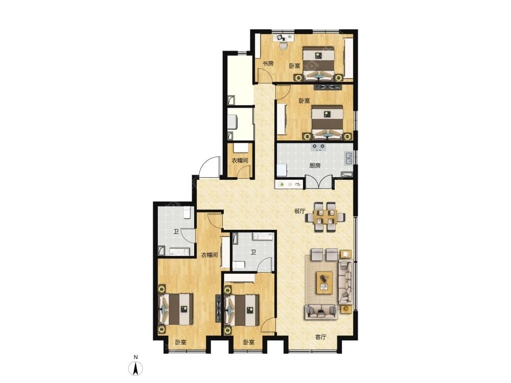 懋源煜泽台建面199户型图