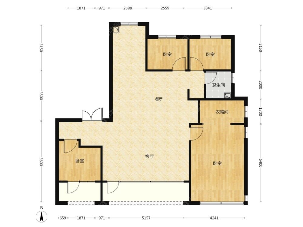 京能西贤府建面154户型图