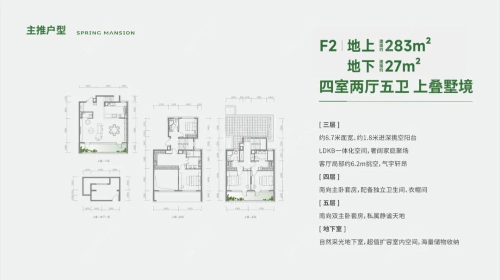 兴创沐春墅建面283户型图