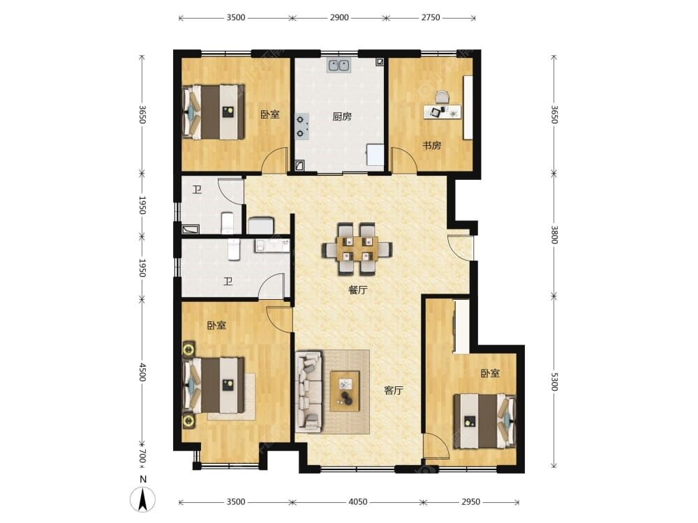 建邦·顺颐府建面147户型图