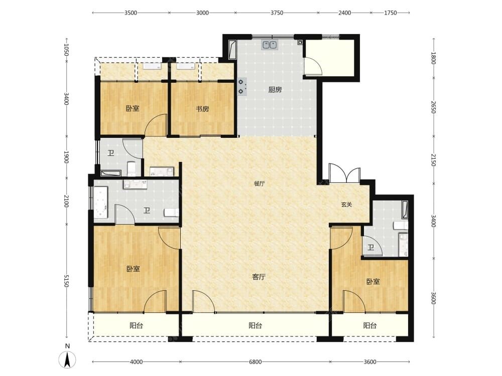 璞樾建面188户型图