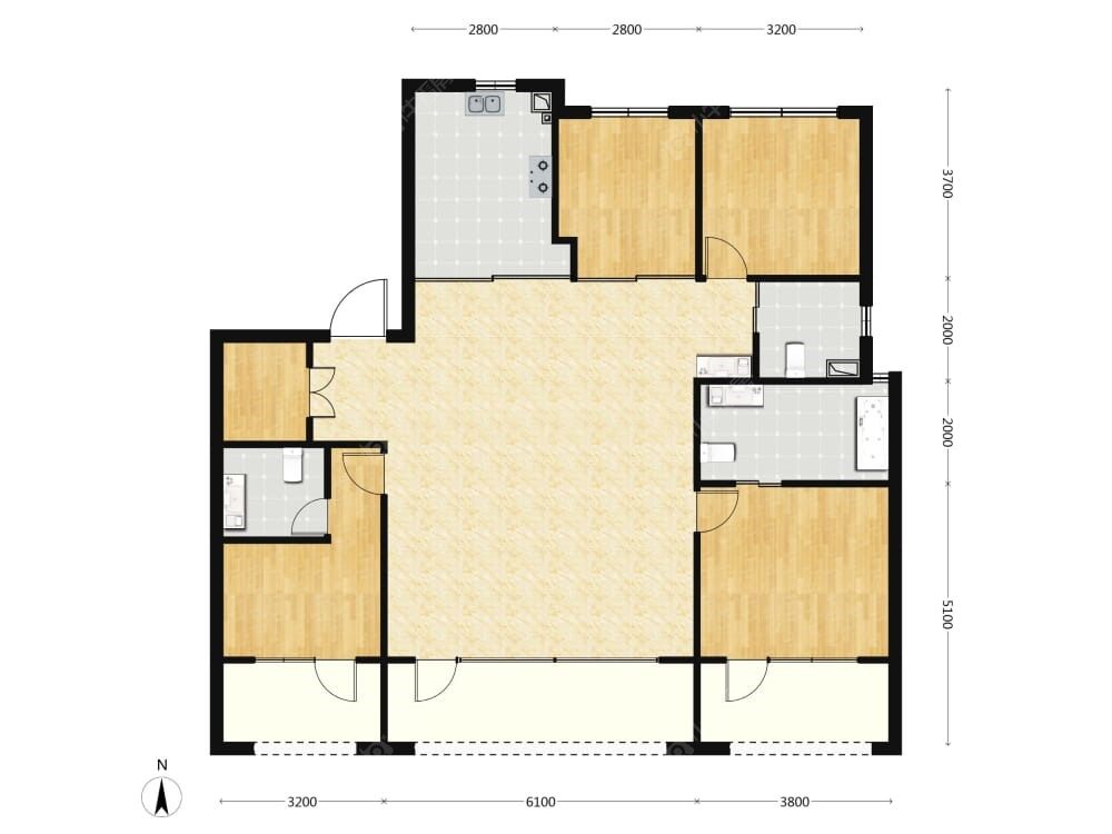 中海丽金府建面181户型图