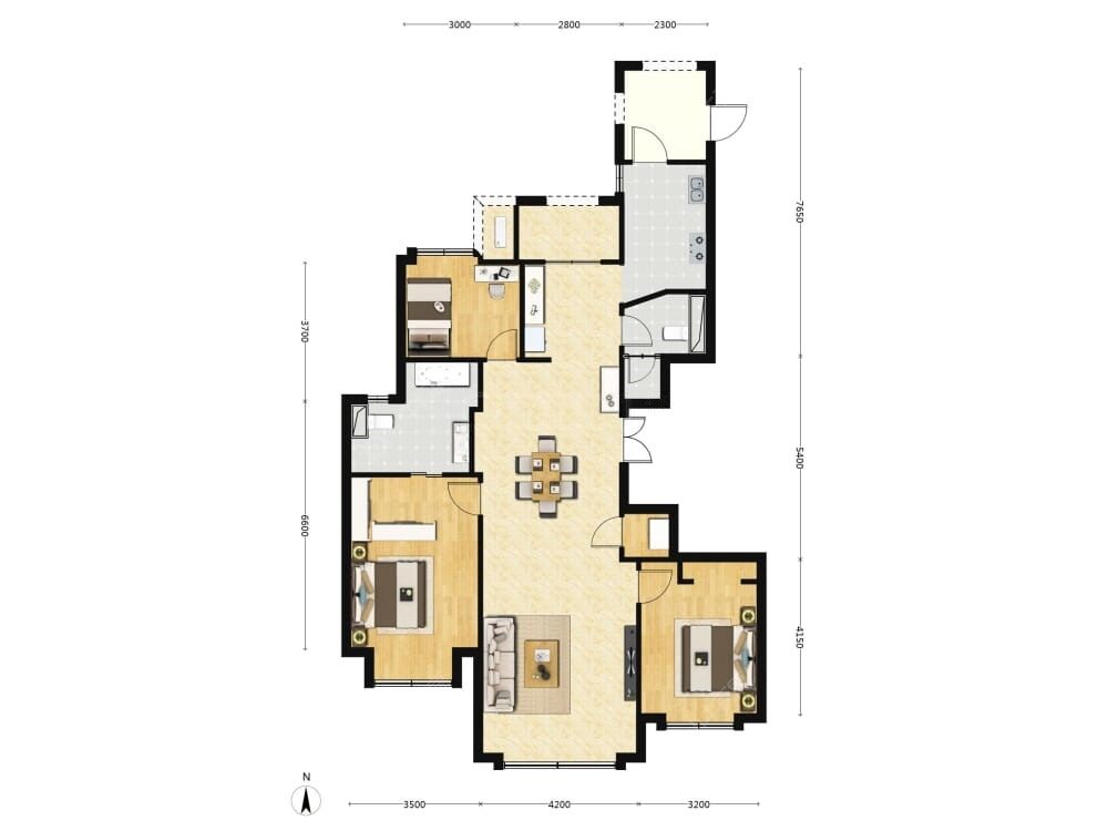 御林湾建面145户型图