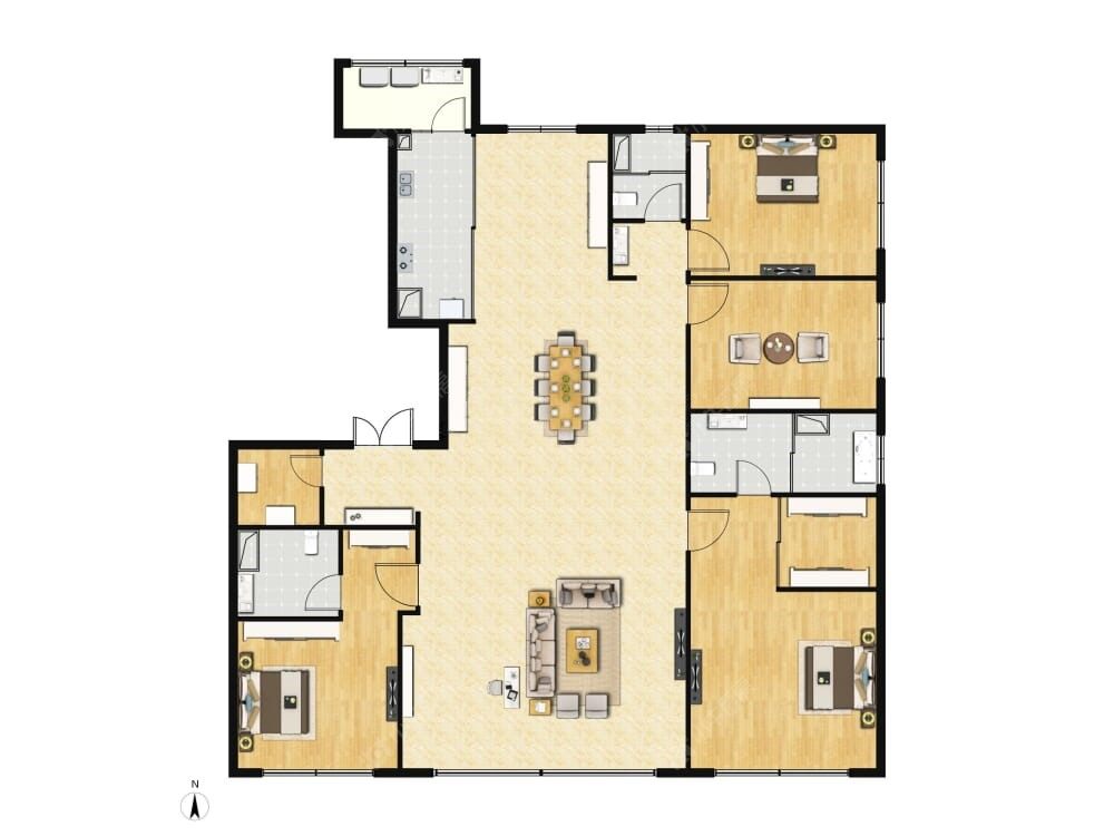 中海丰和叁號院建面240户型图