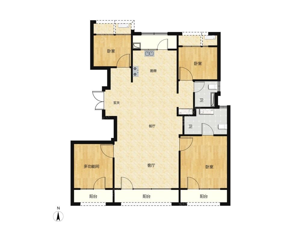 璞樾建面152户型图