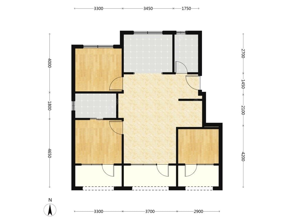 中海时光之境建面105户型图