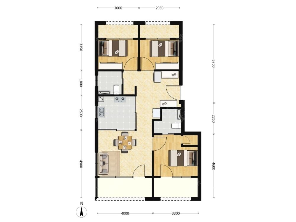 朝棠揽阅建面89户型图