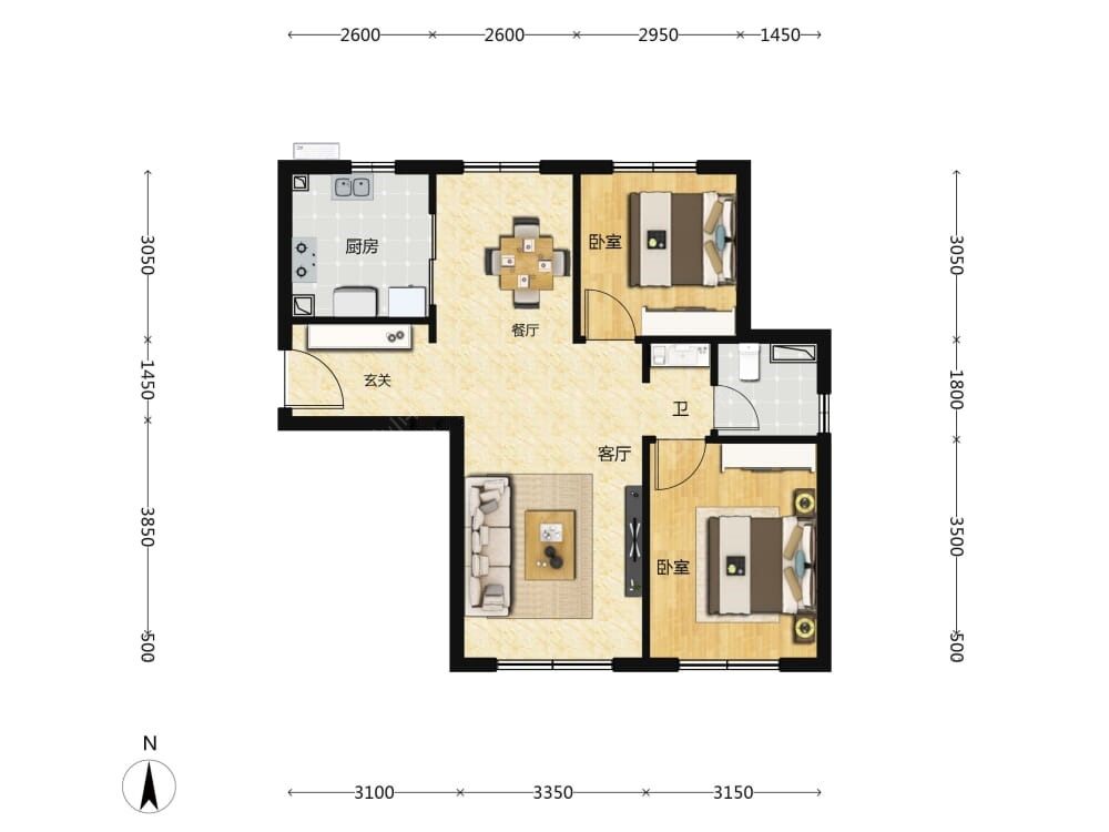 越秀·星樾建面83户型图