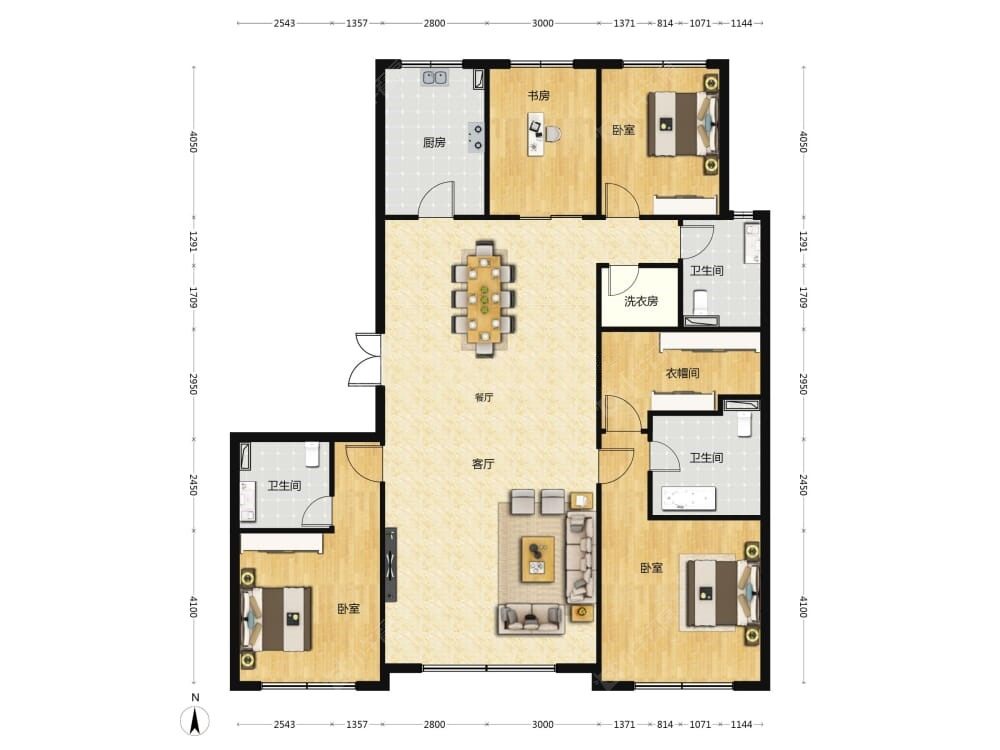 融创壹号院建面252户型图