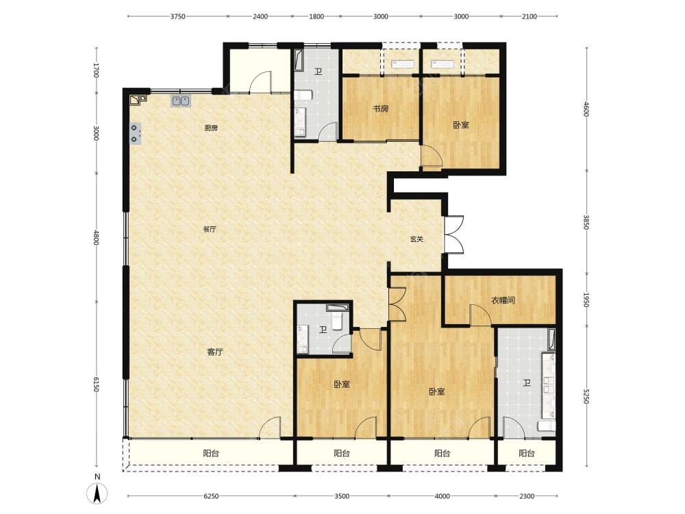 璞樾建面258户型图
