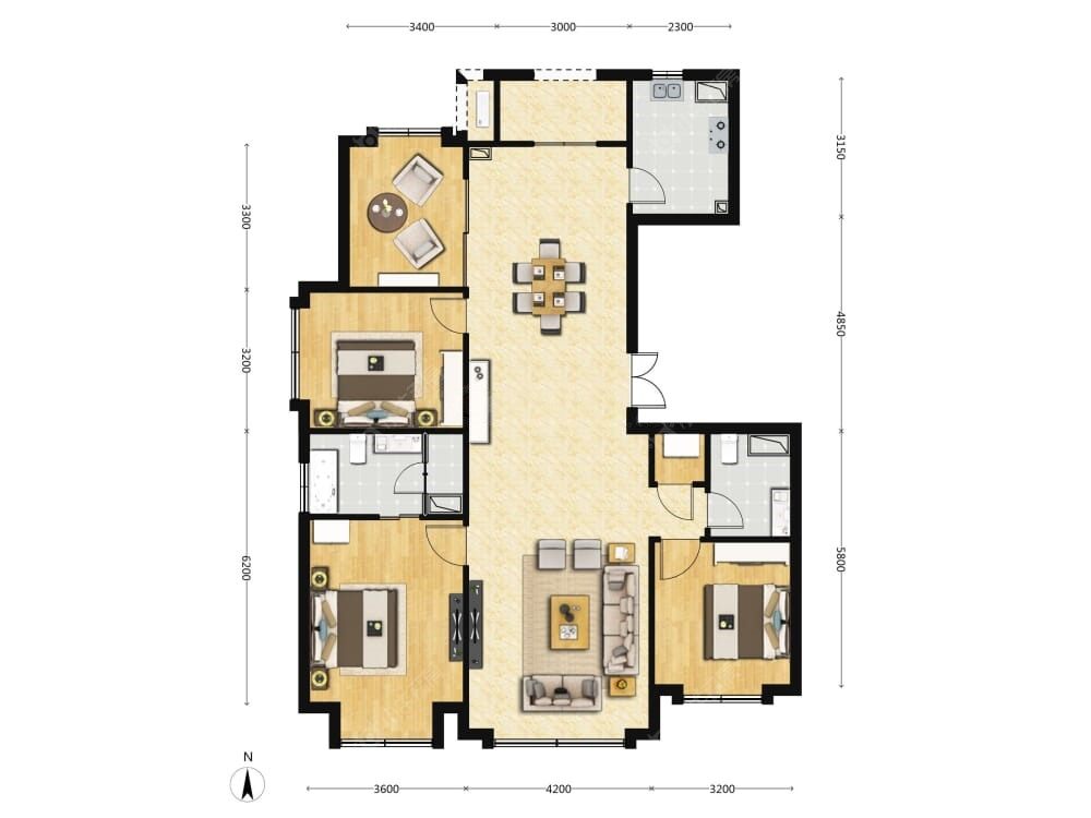 御林湾建面155户型图