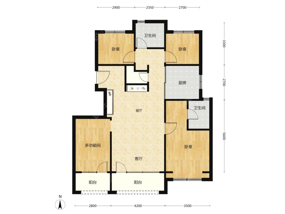 中建和颂九里建面133户型图