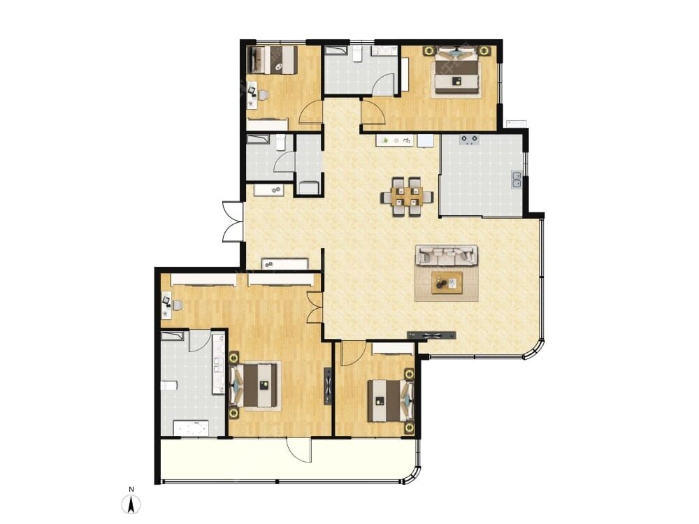 北京隅东序建面193户型图