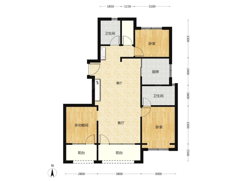中建和颂九里建面112户型图