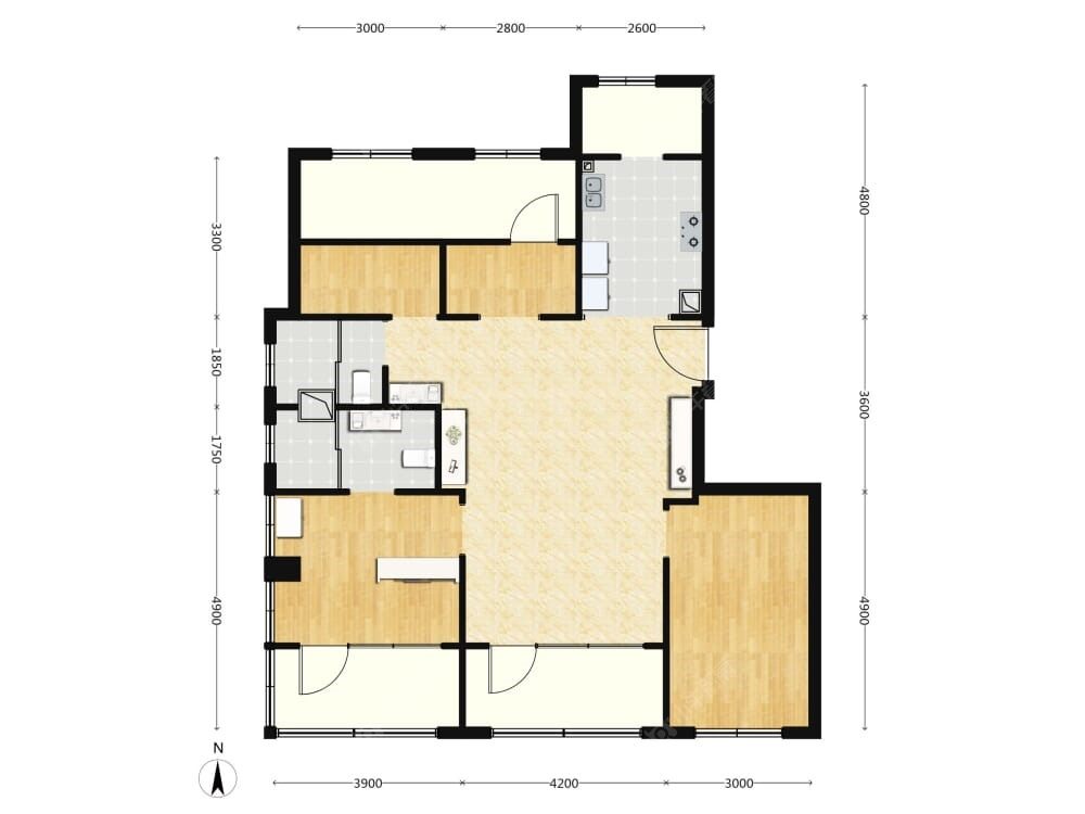 中海瑞文里建面131户型图
