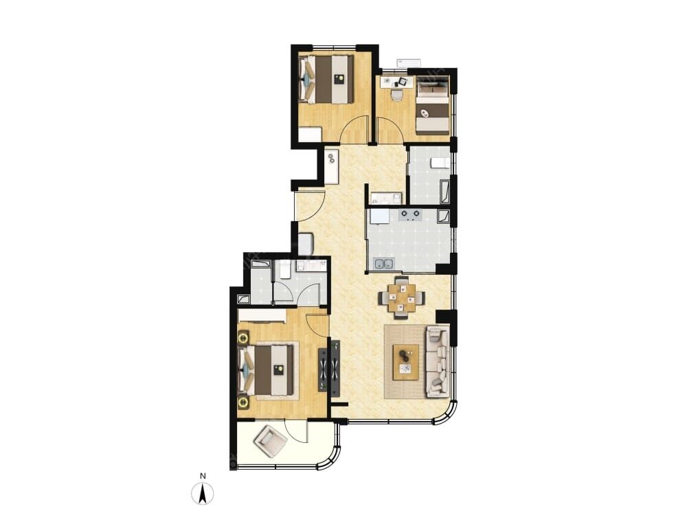 北京隅东序建面98户型图