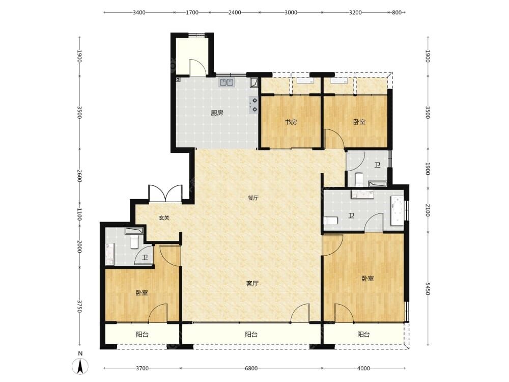 璞樾建面195户型图