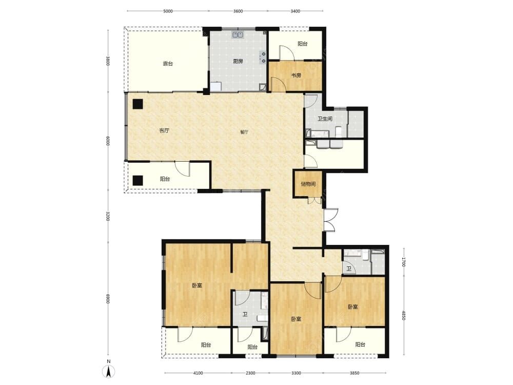 中海·玉华玖章建面239户型图
