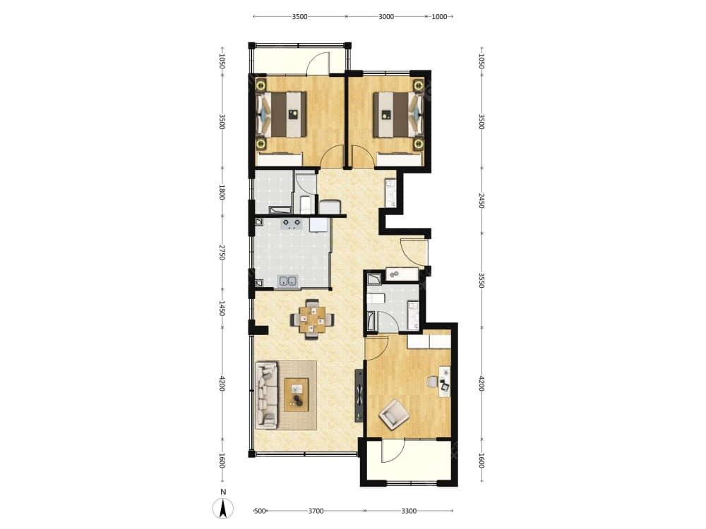 兴创沐春墅建面111户型图