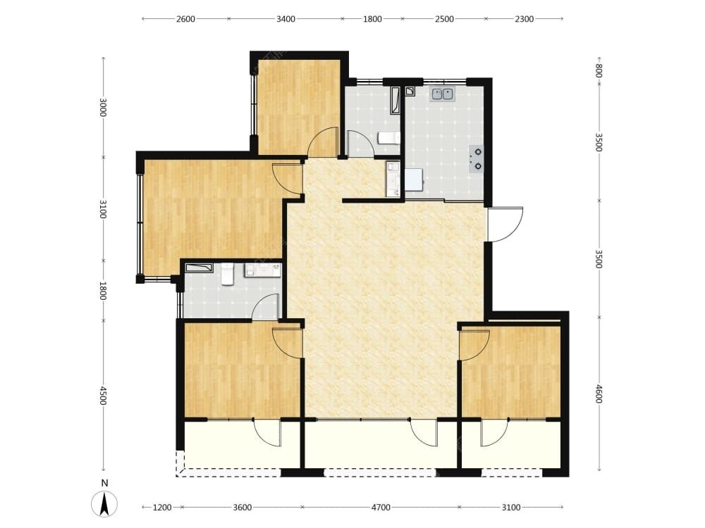 建发金茂·观宸建面136户型图