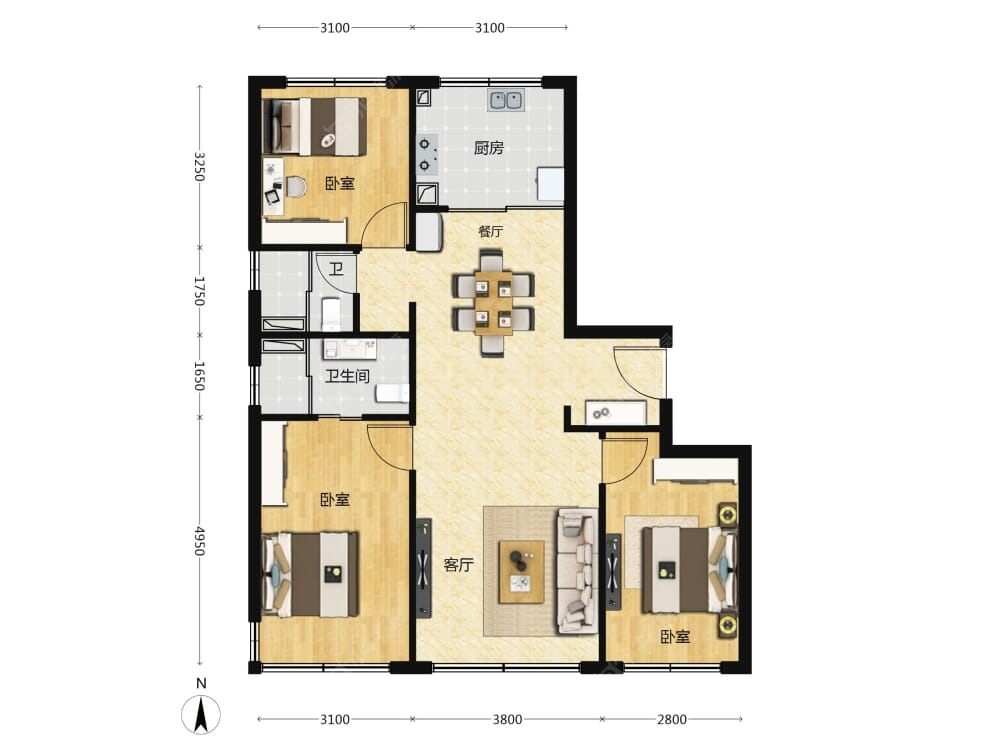 颐海澐颂建面117户型图
