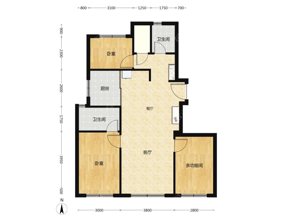 中建和颂九里建面114户型图