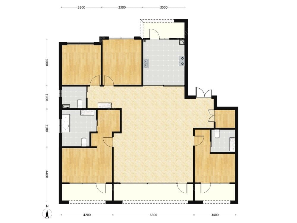 中海丽金府建面203户型图